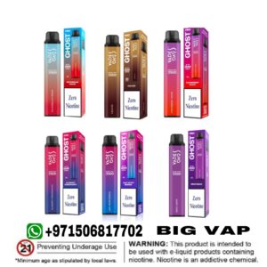 Zero Nicotine Vape Bar Ghost Pro 3500 Puffs Disposable