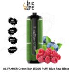 AL FAKHER Crown Bar 15000 Puffs Blue Razz Blast