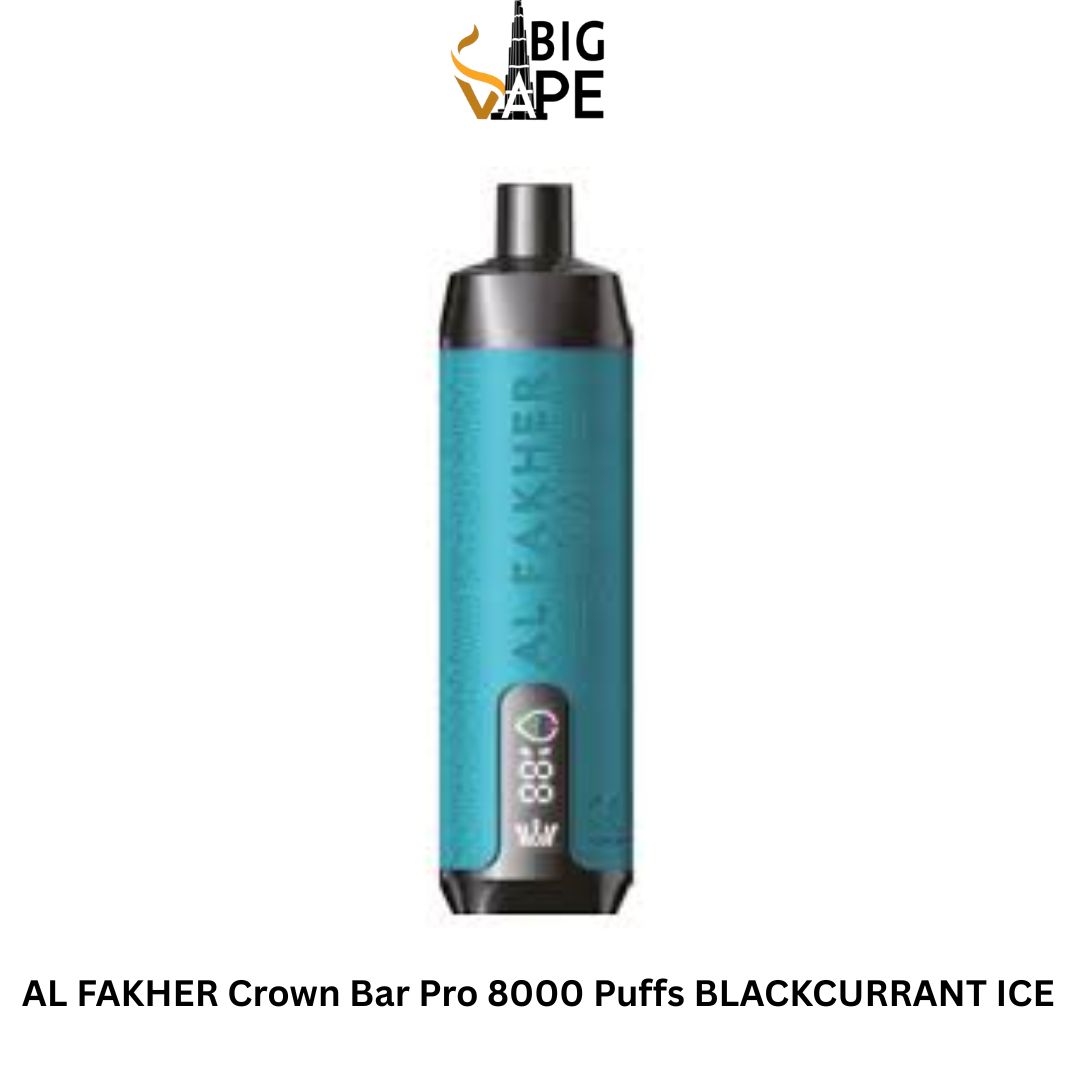 AL FAKHER Crown Bar Pro 8000 Puffs BLACKCURRANT ICE in Dubai UAE AL FAKHER Crown Bar Pro 8000 Puffs BLACKCURRANT ICE