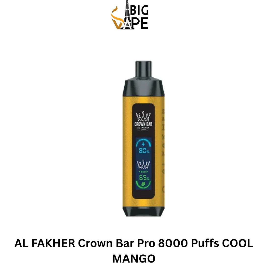 AL FAKHER Crown Bar Pro 8000 Puffs COOL MANGO in Dubai UAE AL FAKHER Crown Bar Pro 8000 Puffs COOL MANGO