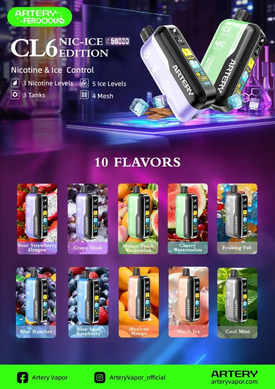 Artery Ferocious CL6 50000 Puffs NIC-ICE Edition