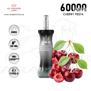 Al Fakher Crown Bar E Hose X 60000 Puffs Cherry Fiesta