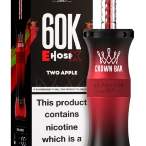 Al Fakher Crown Bar E Hose X 60000 Puffs Two Apple