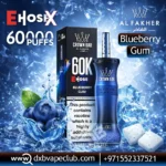 Al Fakher Crown Bar E Hose X 60000 Puffs Blueberry Gum in Dubai UAE