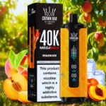 Al Fakher Crown Bar Mega Max Peach ice 40000 Puffs in UAE