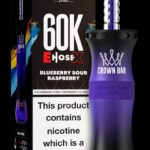 Al Fakher Crown Bar E Hose X 60000 Puffs Blueberry Sour Raspberry
