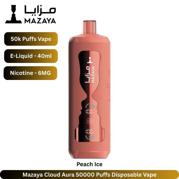 Mazaya Cloud Aura 50000 Puffs Peach Ice
