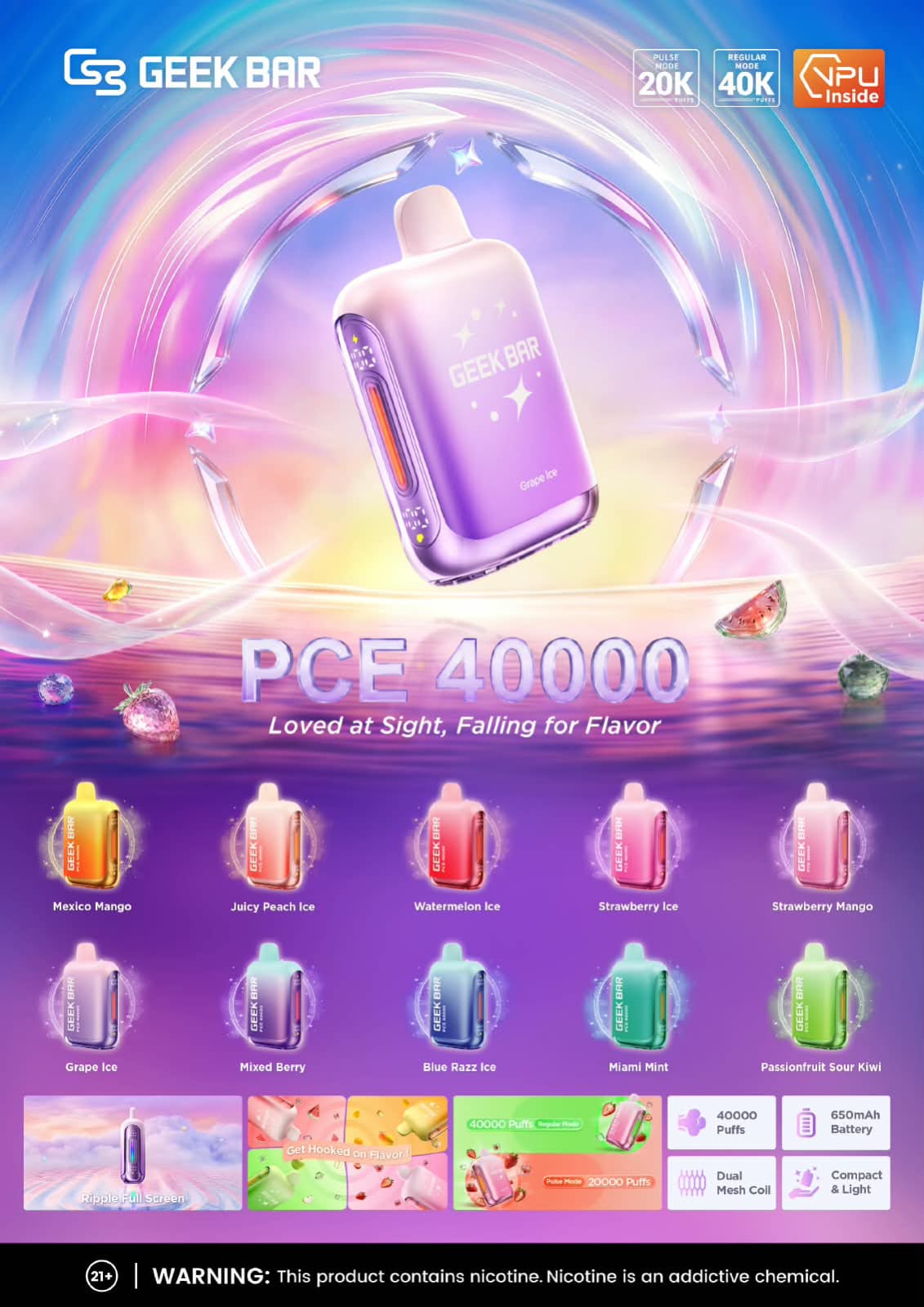GEEK BAR PCE 40000 Puffs