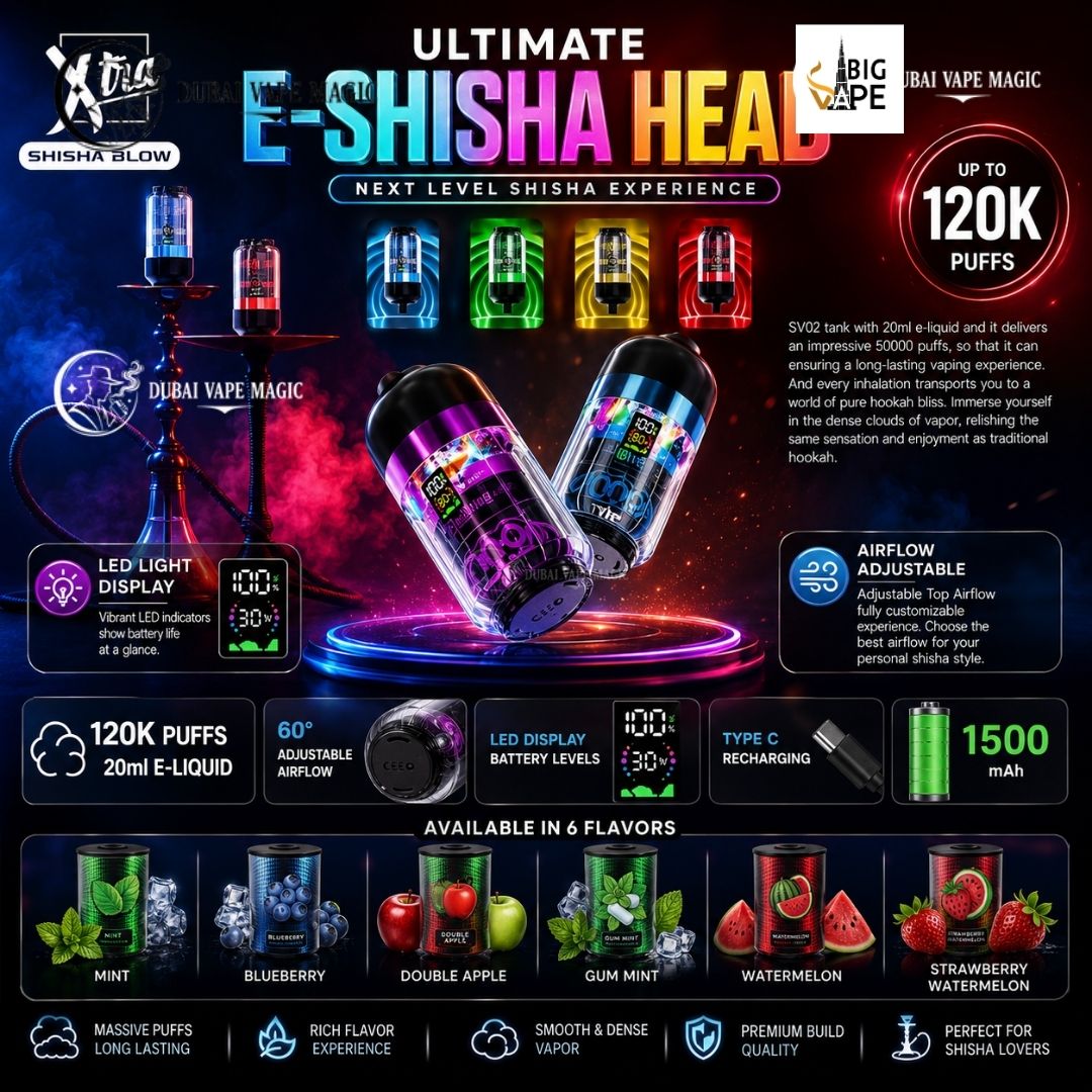 Xtra Shisha Blow 120K Puffs Disposable E-Shisha Head